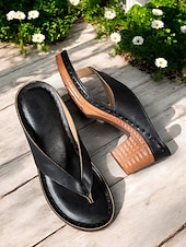 economico Infradito scivolosi-infradito con tacco da donna – eleganti sandali infradito per l'estate, la spiaggia e l'abbigliamento casual