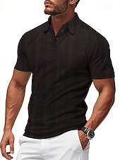  Per uomo Maglia da golf Polo da Golf Casuale Lavoro Bavero Manica Corta Essenziale Moderno Semplice Patchwork Bottoni Estate Vestibilità regolare Bianco Grigio chiaro Cachi Azzurro chiaro Maglia da