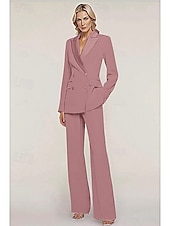 economico Tailleur pantalone della mamma-Completo a due pezzi elegante ospite di matrimonio lunghezza alla caviglia manica lunga colletto camicia in chiffon elasticizzato con bottoni 2025