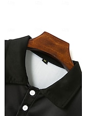 cheap Men&#039;s Classic Polo-Men&#039;s Golf Shirt Golf Polos Shirts Work Business Lapel Short Sleeve Modern Comfortable Color Block Patchwork Buttons Summer Spring Regular Fit Wine Pinky Yellow Blue Green Light Sky Blue Golf Shirt