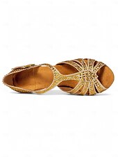 preiswerte Lateinamerikanische Schuhe-funkelnde Strass-Sandalen für Gesellschaftstanz – lateinamerikanische Salsa-Schuhe mit hohen Absätzen für Damen