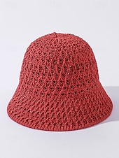 abordables Chapeaux pour femmes-Chapeau de paille vintage pour femme – chapeau de soleil respirant tissé à la main, léger et pliable, chapeau de plage élégant pour les vacances d&#039;été, les voyages et les activités de plein air