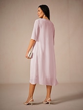 preiswerte Blusen-Damen Chiffon Überwurfjacke einfarbig elegant stylisch Halbarm Salbeigrün Sommer Frühling