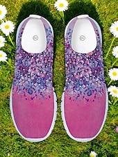 economico Sneakers da donna-Sneakers da passeggio da donna con stampa floreale, scarpe leggere e traspiranti in mesh, ideali per viaggi informali, passeggiate in giardino e comfort quotidiano.
