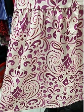 billige Boho-kjoler-Dame Lang kjole Maxikjole Boho-kjole Print kjole Peplum kjoler Romantikk Klassisk Elegant kjole Puffermer Feriereise Ut på byen Vårkjole Løstsittende Grafisk Blomsternål i krystall Halvlange ermer