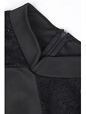 ieftine Bodycon Club Dresses-Pentru femei Rochie Mini Rochie Cheongsam Modă Vacanță Ieșire Sfârșit de săptămână Fit regulat Simplu Fără manșon Guler de stand Negru Vară