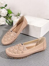 preiswerte Damenhausschuhe und -halbschuhe-Damen-Slipper mit Strasssteinen – glitzernde, ausgehöhlte flache Schuhe zum Gehen und Autofahren