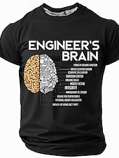 abordables Camisetas divertidas para hombres-Hombre Gracioso Ingeniero Camiseta Manga Corta Camiseta Impresión 3D Cuello Barco Camisa Moda Diario Calle Diario Negro Rojo Azul Piscina Verano Primavera Ropa S M L XL XXL XXXL