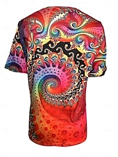 olcso Művészet és Design póló-Női Póló Ombre Csehország Divat Hawaii Hosszú ujj V-alakú Normál felsők Napi Sport Alkalmi Nyomtatott Rubin Nyár Tavasz