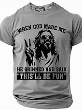 ieftine Tricouri cu credință-Paște Bărbați Iisus Tricou Manșon scurt Tricou Tipărire 3D Stil Nautic Cămașă Designer Casual Petrecere Concediu Roșu-aprins Trifoi Gri Vară Primăvară Îmbrăcăminte S M L XL XXL XXXL