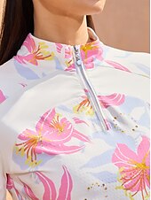 billiga Polos &amp;amp; kvartsdragkedjor-Dam Vandringspolotröja Yanrosa Denim blå Kortärmad Överdelar Golfkläder för damer Kläder Outfits Bär kläder