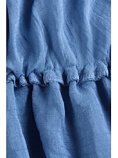 abordables Jupes-Femmes Jupe Évasé Mode Maxi Taille Basse Jupes Uni Froncé Micro-Élastique Vacances Rue Noir Blanche Rose Claire Bleu Été Coton
