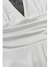 economico Abiti di Laurea-Per donna Mini Abito Abito Bianco Abito da laurea Moda All&#039;aperto Compleanno Laurea Vestibilità regolare Semplice Senza Maniche All&#039;americana Nero Bianco Rosso Estate