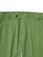 billige Festdrakter-Herre Bryllup Linnen dresser Himmelblå Grønn Sommer Ensfarget Skreddersydd Passform 2-delt Enkeltspent To-knapp