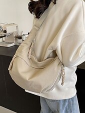 お買い得  クロスボディ・バッグ-女性用軽量クロスボディショルダーバッグ - 調節可能なストラップ付きのカジュアルな防水ナイロンスリングバッグ、旅行、ショッピング、日常使いに最適なマルチポケットデザイン