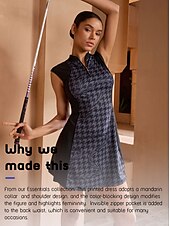 abordables Ropa de golf femenina-Mujer vestido de golf Negro Sin Mangas Vestidos Ropa de golf para damas Ropa Trajes Ropa Ropa