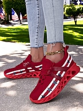 preiswerte Damen-Sneaker-Damen-Sneaker mit Blade-Sohle zum Unabhängigkeitstag – patriotische Laufschuhe mit amerikanischer Flagge für Sport und Freizeit