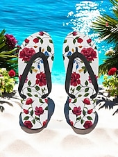 preiswerte Urlaubsandalen-Bunte Flip-Flops mit Blumenmuster für Damen – lebendige Strandsandalen im Bohème-Stil für den Sommer am Pool und im Resort