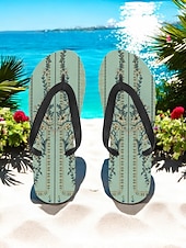 preiswerte Urlaubsandalen-Bunte Flip-Flops mit Blumenmuster für Damen – lebendige Strandsandalen im Bohème-Stil für den Sommer am Pool und im Resort