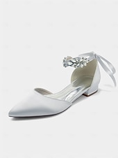 billige Formell-hvite rhinestone blonder spisse høye hæler – elegante brude bryllup stiletto pumps for kvinner