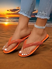 olcso Nyári szandálok-női strasszokkal díszített flip flop szandál – stílusos és kényelmes alkalmi szandál nyárra, strandra és nyaralásra