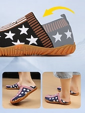 cheap Women Shoes-Women's Patriotic Anniversary Water Shoes – Quick-Dry, Wide Fit, Non-Slip for Beach, Pool, Travel &amp; Summer