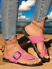 levne Sandály na dovolenou-dámské trendy zelené croc – sandály s reliéfem – dvojité – páskové, tanga – obuv ve stylu dámských plážových výletů, letních procházek a příležitostných setkání