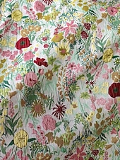 voordelige Cocktailjurken-Jacquard Bloemen A-lijn Cocktailjurken Elegante Formele Bruiloft Enkellengte Halve Mouw V-hals Nylon met Bloemenprint Vlinderzak Bruiloft Gast Jurk