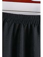 abordables Jupes-Femmes Jupe Évasé Mode Maxi Taille Basse Jupes Uni Froncé Micro-Élastique Vacances Rue Noir Blanche Rose Claire Bleu Été Coton