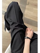 お買い得  パンツ-女性用 スーツ ストリートファッション カジュアル 全長 ナチュラルウエスト 平織り ポケット 弾性巾着デザイン 通気性 ソフト 快適 マイクロエラスティック カジュアル お出かけ ブラック ホワイト コーヒー 夏 レギュラー