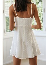 economico Abiti di Laurea-Per donna Mini Abito Abito Bianco Abito da laurea Abito Sottoveste Moda Moderno All&#039;aperto Compleanno Data Vestibilità regolare Semplice Senza Maniche Spalline sottili Bianco Azzurro Estate