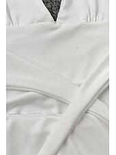 economico Abiti di Laurea-Per donna Mini Abito Abito Bianco Abito da laurea Moda All&#039;aperto Compleanno Laurea Vestibilità regolare Semplice Senza Maniche All&#039;americana Nero Bianco Rosso Estate