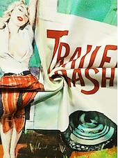 ieftine tricou Art &amp; Design-Pentru femei Tricou Topuri de vară Grafic Epocă Clasic Casual Manșon scurt Stil Nautic Crop Tops Zilnic Sfârșit de săptămână Imprimeu Curcubeu Vară Primăvară Toamnă