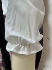 levne Neformální květinové šaty-Dámské Dlouhé šaty Maxi šaty Bílé šaty Plátěné šaty Boho šaty Šaty s potiskem Romantické Klasické Elegantní šaty Nahoře nabírané Dovolená Denní Letní šaty Volný Grafika Květiny Poloviční rukáv Do V