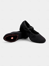 preiswerte Lateinamerikanische Schuhe-beigefarbene Canvas-Ballsaal-Tanzschuhe für Damen – Pumps mit niedrigem Absatz und elastischem Riemen für das professionelle Training