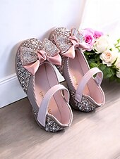 billige Blomsterjente-jenteglittersløyfe mary jane sko - glitrende rhinestone leiligheter for fester og bryllup
