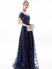 abordables Robes de bal de promo-Robe de bal A-Line de quinceanera Élégante robe de mariage invité longueur au sol manches courtes dénudée en polyester sans dos avec plis