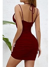 economico Abiti di Laurea-Per donna Mini Abito Abito Bianco Abito da laurea Abito Sottoveste Moda Compleanno Ferie Data Vestibilità regolare Semplice Senza Maniche Spalline sottili Nero Bianco Vino Viola chiaro Estate