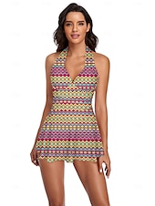 abordables Robes de bain-Femme Maillots de Bain Tankini Maillot de bain mode Magnifique Rayé Sans Manches Maillots de bain