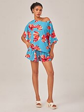 economico Kimono da donna-camicia a maniche corte in raso