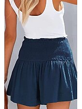 ieftine Pantaloni scurți din bumbac in-Pentru femei Pantaloni scurți inspirați din in Pantaloni Scurți Pantaloni Șic Stradă Casual Scurt Natural Simplu Talie elastică Confortabil Exterior Comfortabil Stradă Purtare Zilnică Migdală Gri
