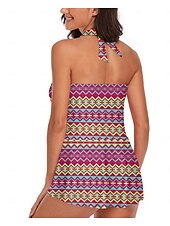 abordables Robes de bain-Femme Maillots de Bain Tankini Maillot de bain mode Magnifique Rayé Sans Manches Maillots de bain