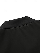 billiga Herrarnas Elite Ytterkläder-Herr Lättviktsjacka Träning Utomhus Vindtät Dragkedja Ficka Vår Höst Ensfärgat Elegant Semester Kinakrage Svart Mörkröd Marinblå Kaki Jacka