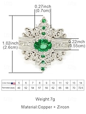abordables Bagues pour femmes-Bague couronne émeraude vintage pour femme – bijoux élégants d&#039;inspiration royale pour fiançailles, mariages et occasions spéciales