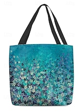 economico Borsette e borse tote-&quot;borsa tote floreale per donna – elegante borsa di grande capienza con motivo floreale nero e rosa, perfetta per lo shopping, i viaggi e l&#039;uso quotidiano&quot;