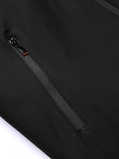 billiga Herrarnas Elite Ytterkläder-Herr Lättviktsjacka Träning Utomhus Vindtät Dragkedja Ficka Vår Höst Ensfärgat Elegant Semester Kinakrage Svart Mörkröd Marinblå Kaki Jacka