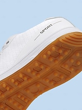 preiswerte Damen Golfschuhe-Damen Turnschuhe Flyknit Schuhe Outdoor Täglich Reise Kontrastfarbe Flacher Absatz Runde Zehe Sport Brautkleider schlicht Komfort Wanderschuhe Kunstleder Fliegendes Weben Schnürsenkel Weiß / Blau