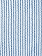 economico Abiti casual-Completi in seersucker per uomo completi casual blu cielo e salvia moda leggeri estivi in tinta unita taglio standard 2 pezzi con un solo bottone