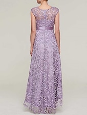 abordables Longueur du thé-Robe Mère de la Mariée A-Line Invité de Mariage Élégante Minimaliste Détachable Col Bascule Asymétrique Mi-Longue en Dentelle Charmeuse Sans Manches avec Dentelle Robe Midi 2025