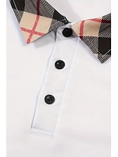 cheap Men&#039;s Classic Polo-Men&#039;s Golf Shirt Golf Polos Shirts Formal Work Lapel Short Sleeve Modern Comfortable Color Block Patchwork Buttons Summer Spring Regular Fit Wine Apricot Black White Dark Navy Orange Golf Shirt